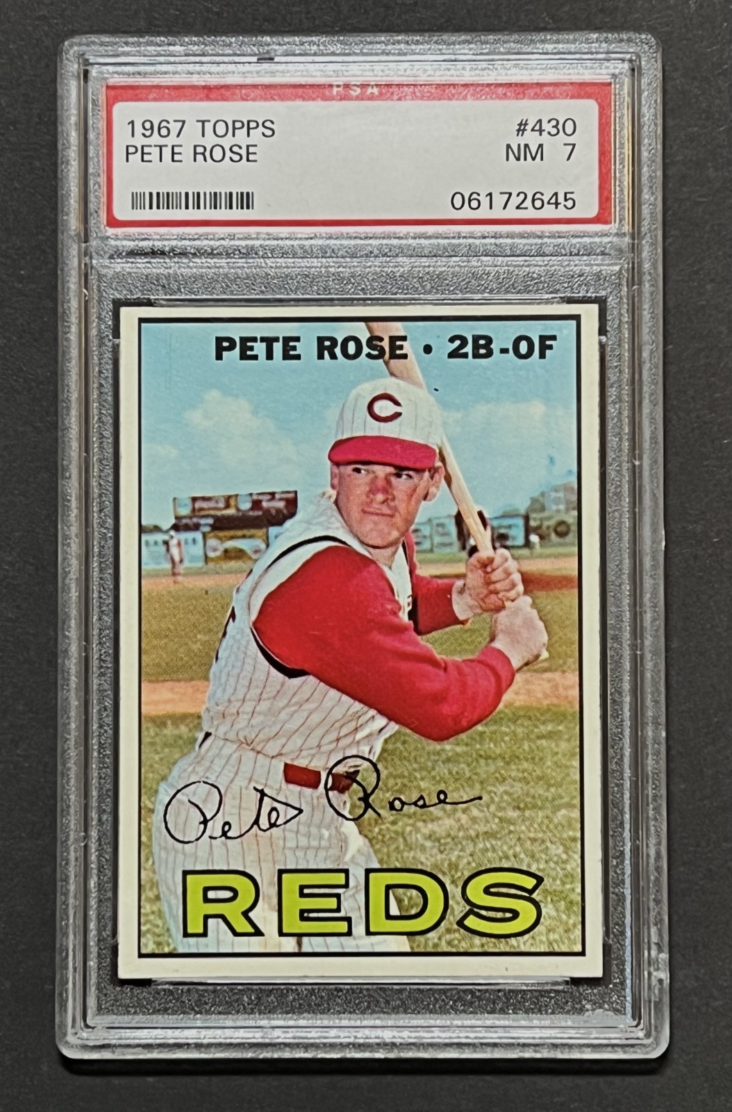 1967 TOPPS #430 PETE ROSE PSA 7