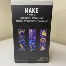 Make Market Celestial Diamond Art Bookmark Kit 3 Bookmarks with Tassels  Gems