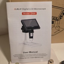 ELIKLIV Digital Microscope 4.3" 1080p video 1000X for Coin, Soldering,Miniatures