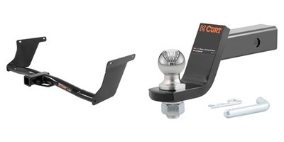 CURT Trailer Hitch Tow Kit 2in Receiver Class 3, Ball Mount, Pin & Clip - 13131