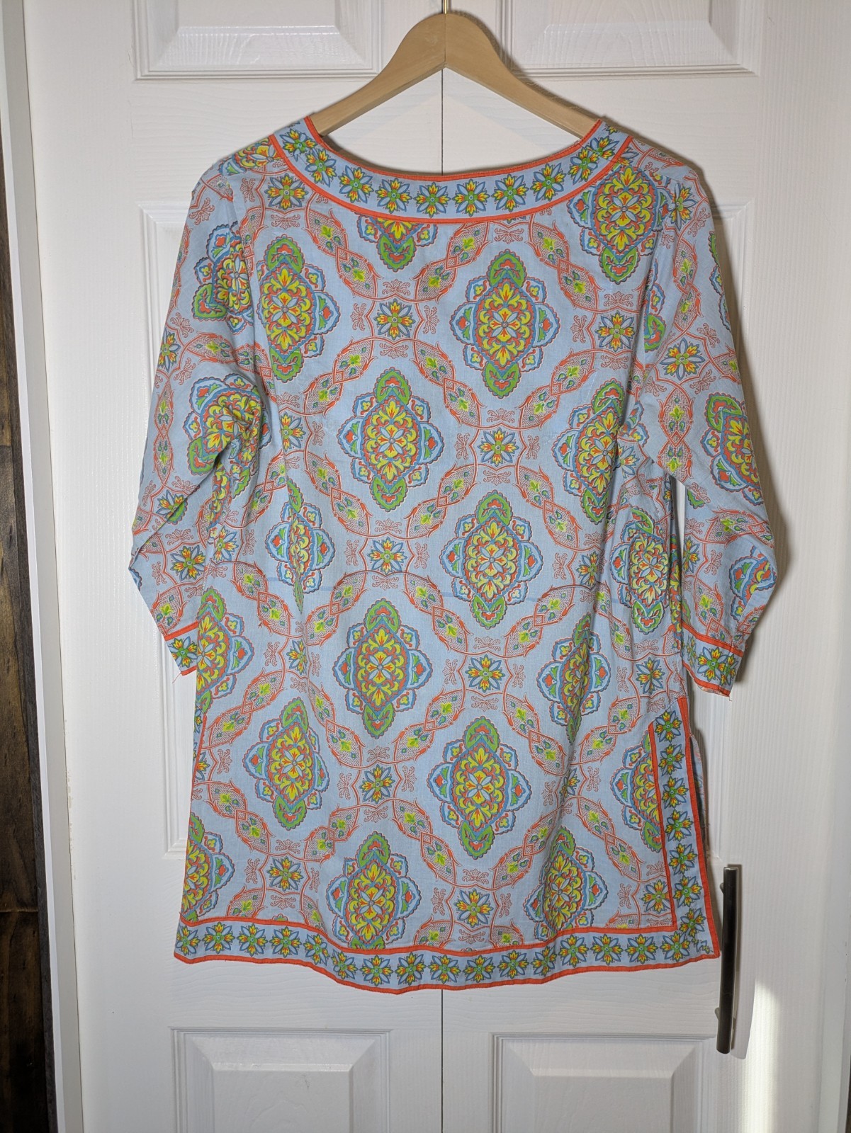 LNWOT Gretchen Scott Split Neck Patterned Tunic -… - image 2