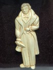 Vintage Shadow Box Wall Plaque Wood Frame Gold Gilt Trim 3D Regency Dandy Figure — photo 2