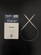 addi Rocket Circular Knitting Needles US 10 6.0mm 32in 80cm Blue Cord Skacel