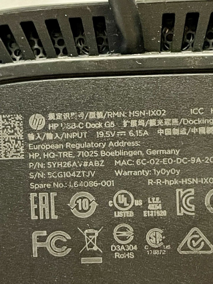 HP USB-C G5 Docking Station – Universal-Anschluss Für Notebooks Mit Nur Einem Kabel