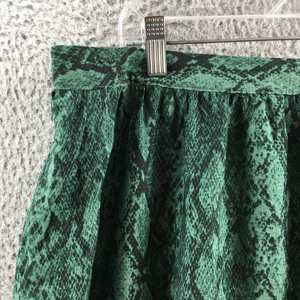 Falda Ava & Viv Línea A Mujer XXL Verde Estampado Serpiente Cintura Elástica Pull On Foto 2 de 4