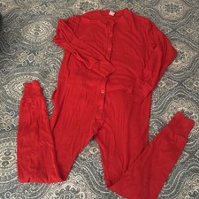 Youth One Piece Underwear Fashionwest 12 Youth Red Back Flap Long John  s 