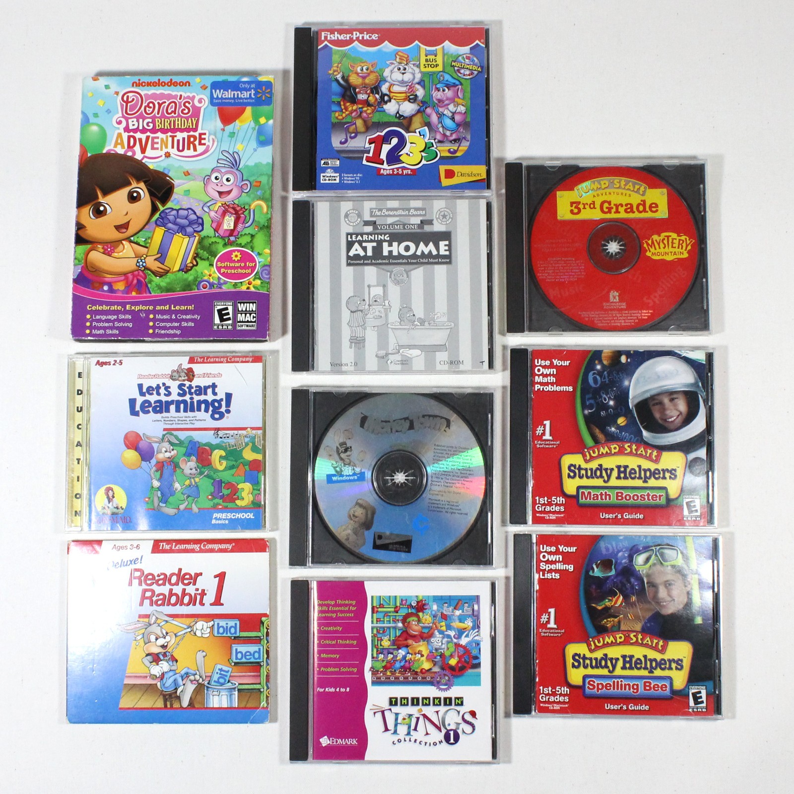 Childrens Early Education Software, Lot Of 10 Kids Games - Fast Shipping