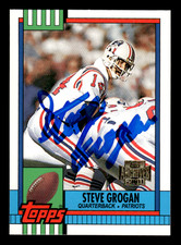 Steve Grogan Patriots 2001 Topps Archives Auto #418 w/COA