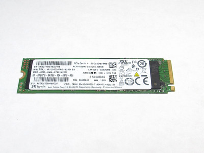 SK hynix PC401 256GB NVMe M.2 2280 SSD HFS256GD9TNG Health 99%