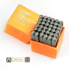 36Pcs. Steel Metal Stamping Kit,Heat-Treated Alloy Steel, 5/32 ,4mm