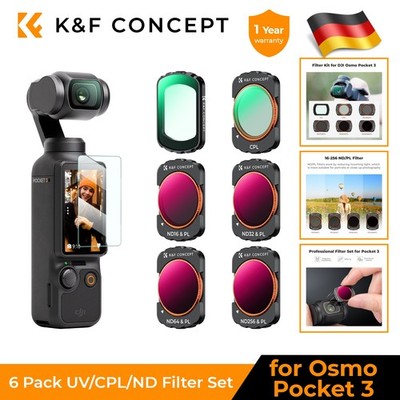 K&F CONCEPT Magnetischer UV+CPL+Black-Mist ND Filter Set for DJI OSMO Pocket 3