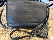 Tory Burch Thea Convertible Crossbody Black Leather