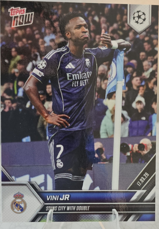 Topps Now Vinicius Junior Vini JR Real Madrid UEFA Champions League Soccer #107
