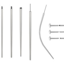 BodyAce 14G 16G 18G 20G Piercing Taper, Stainless Steel Threadless Insertion ...