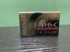 Maxell VHS-C TC-30 HGX-Gold Premium High Grade Video Tapes 2-Pack NEW Sealed