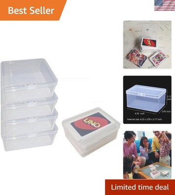4PCS Plastic Game Card Storage Box, UNO Card Case, playing card box, High Cap...