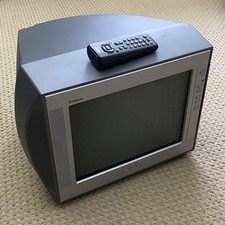 Vintage SONY TRINITRON KV-13FM12 13” CRT TV Gaming Television Working W/ Remote