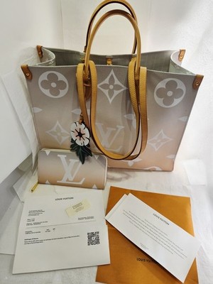 Louis Vuitton CarryAll PM Monogram Giant Sunrise Pastel Matching Zippy Wallet