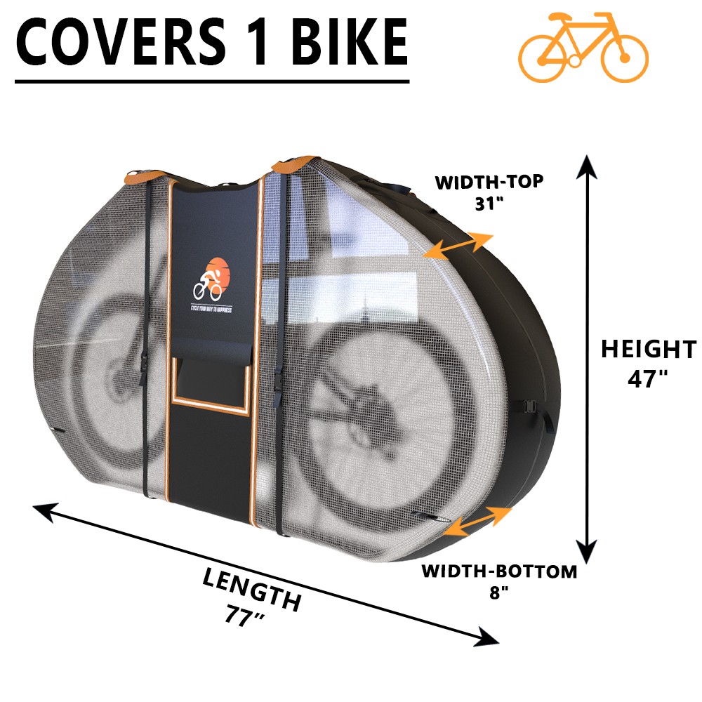 Heavy Duty Bike Cover for Transport On Rack Waterproof Outdoor Bicycle Protector