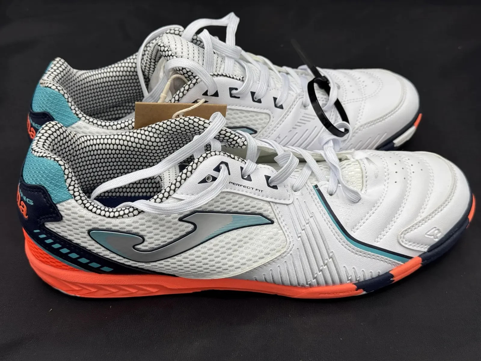 Joma Dribling Indoor Court Shoes White Orange Blue Futsal Trainers UK 7 EU 41 image 5