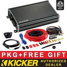 KICKER CXA1200.1 CAR AUDIO MONO/1CH CX SERIES AMPLIFIER BASS REMOTE 4AWG AMP KIT