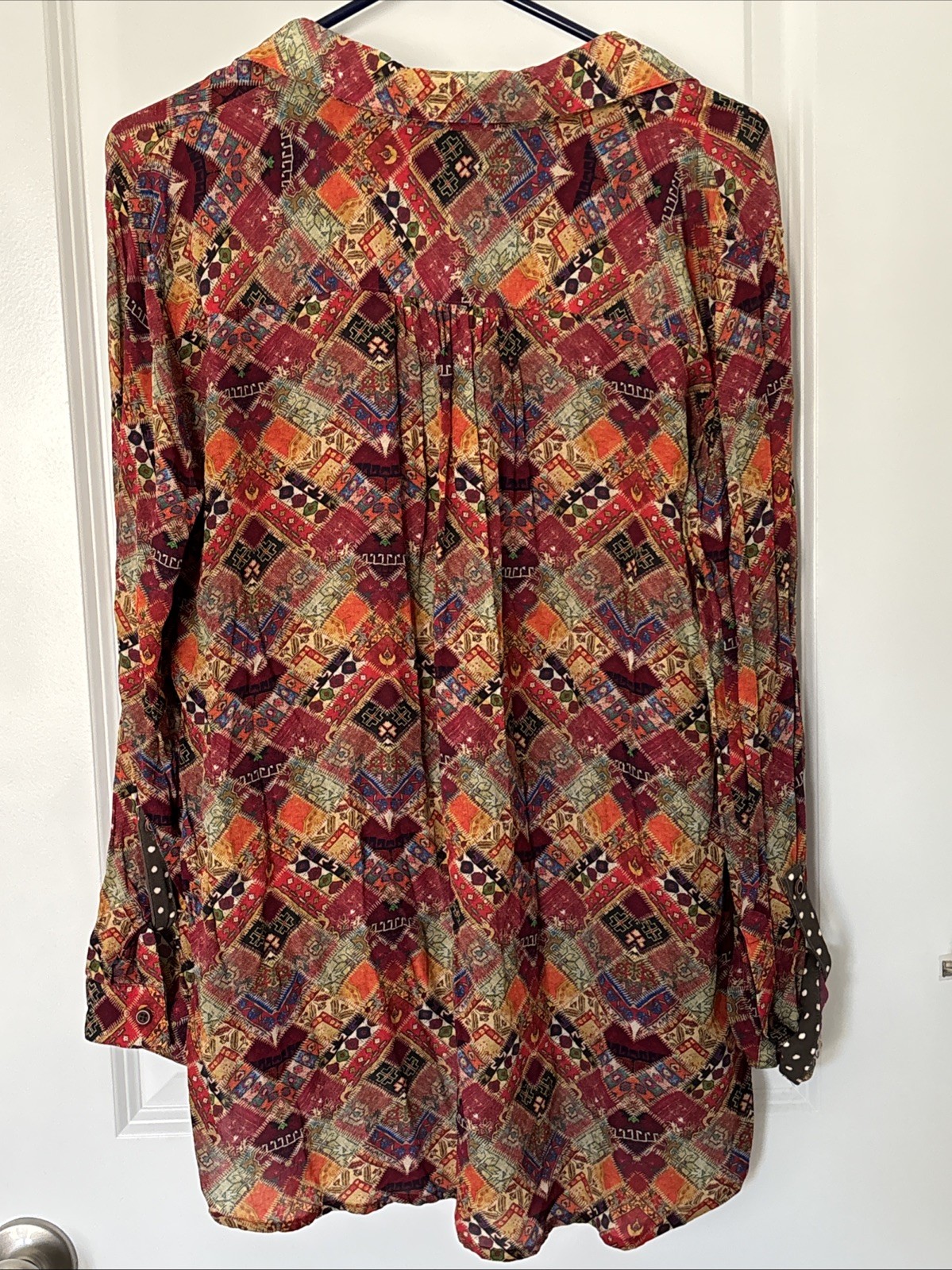 John Mark Printed Patchwork Popover Top Lagenlook… - image 7