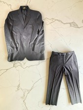 Brooks Brothers Suit 44L 36x33 Navy Blue Wool Fitzgerald Pinstripe 2 Piece 346