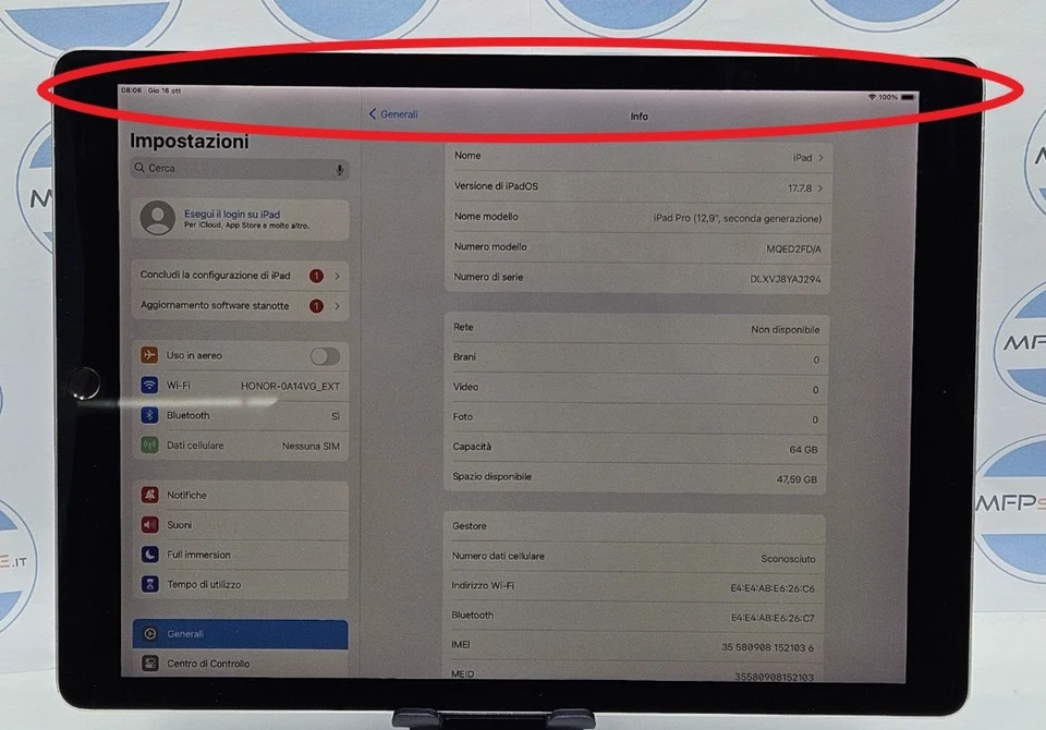 Ipad Pro 12.9" (2ª Generación) Gris 64GB - Wifi + Celular - Probado - Imagen 3 de 4