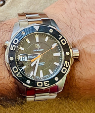 TAG Heuer Aquaracer WAJ1110 Quartz Date Black Dial Steel Bracelet 500m Box