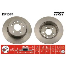 2x Bremsscheibe 26209481 hinten für Mercedes S-Klasse C126 W108 W116 W126 SL