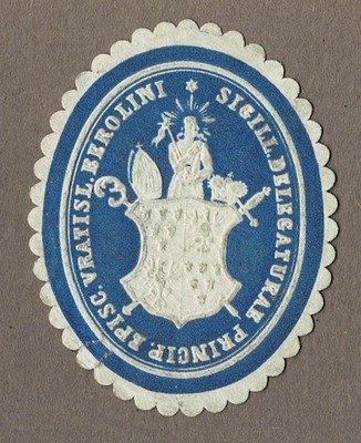 Seal stamp Diocese of Wroclaw SIGILL. DELEGATURAE PRINCIP. EPISC. VRATISL. BEROLINI