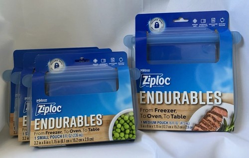 Ziploc Endurables Medium Pouch (1 Pack) + Small Pouch (3 Pack) = 4 Total Pouches - Bild 1 von 5