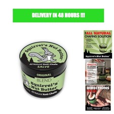 Squirrel's Nut Butter Anti Chafing Cream 2 oz Natural Chafe Prevention Salve