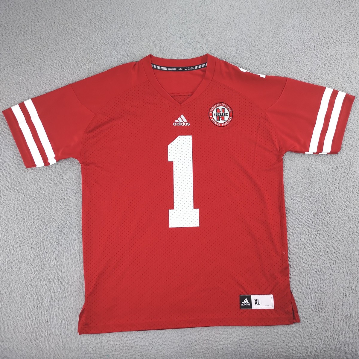 Nebraska Cornhuskers Jersey Mens XL NCAA Football Adidas Huskers