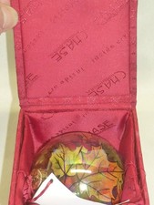 Chase Int. Mouth Blown Glass Hand Painted on Inside Ornament Cardinal Leaves