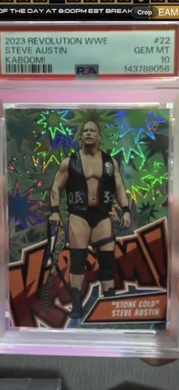 2023 PANINI REVOLUTION WWE KABOOM! #22 "STONE COLD" STEVE AUSTIN PSA 10