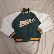 Vintage Oakland Athletics MLB Satin Varsity Jacket Size M