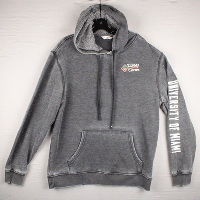 Camp David University of Miami Hurricanes Hoodie Sweatshirt Grey Mens Large L