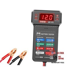 12V Car Battery Tester with LCD Screen  Indication, Universal Car Voltmeter 