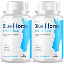 (2 Pack) Blue Horse Salt Trick For Men Advanced Formula Supplement 120 Capsules