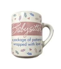 Babysitter Gift Mug 1990 Abbey Press A Package Of Patience Wrapped With Love