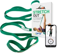 the Original Stretch Out Strap with Exercise Book, for Flexibility and Exercises