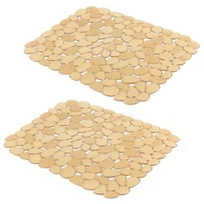 Yolife Pebble Sink Mats for Stainless Steel & Porcelain Sink, 2 PCS PVC Sink ...
