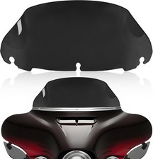 Black 9 Motorcycle Wave Windshield Windscreen Compatible for Harley 2014-2023 H
