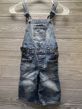 Oshkosh Genuine Kids Size 5T Blue Denim Overalls Jeans Full Length