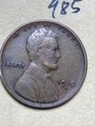 1910-S LINCOLN WHEAT CENT, low mintage date, "Fine" condition #985