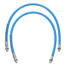 2Pcs Grease Gun Hose 23.6" 10000PSI Spring Flex Grease with 1/8" NPT Thread Blue