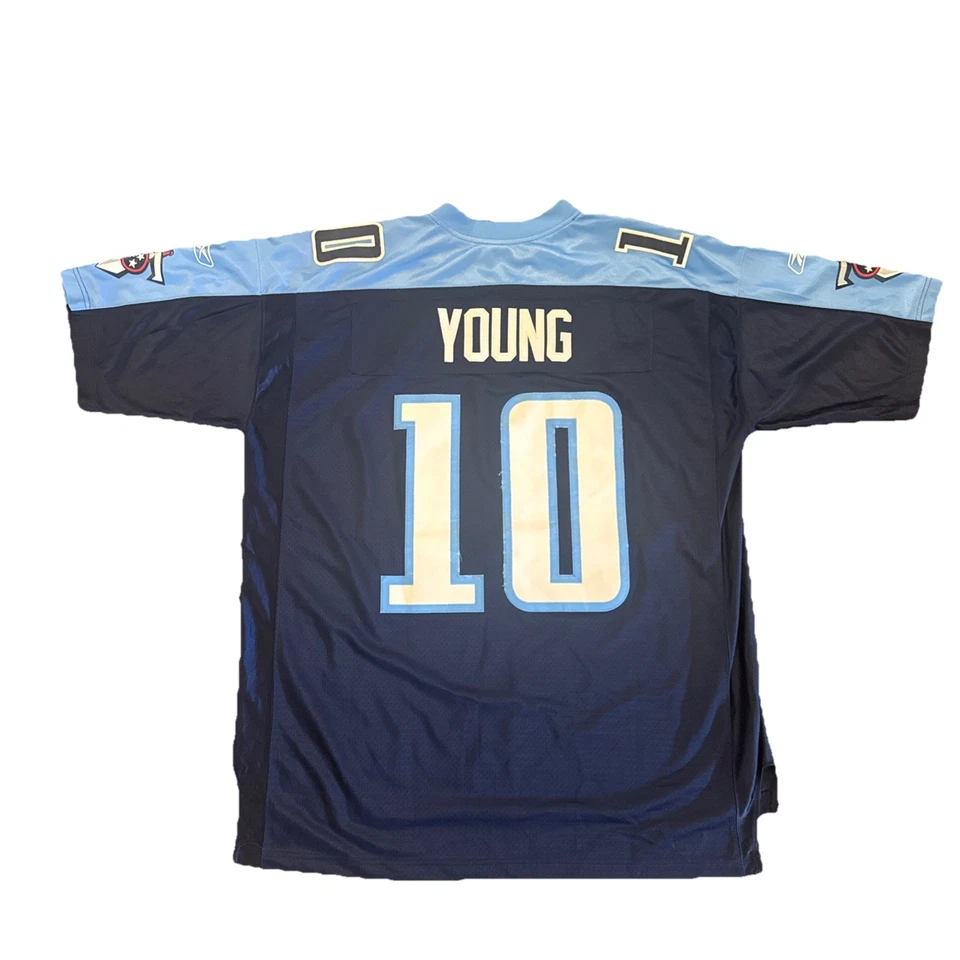 Tennessee Titans Jersey 2XL Vince Young Mens Reebok Blue Vintage  - Image 2 of 4