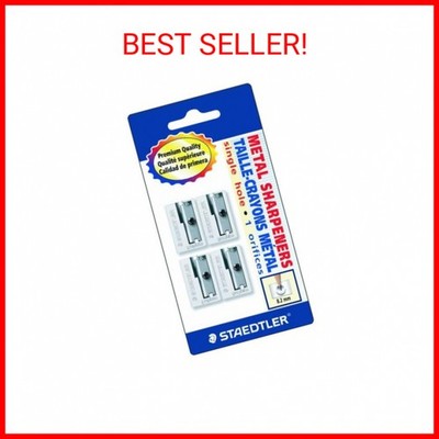 Staedtler Handheld Pencil Sharpeners, Graphite, 4 pieces (510 10 BK4),Silver