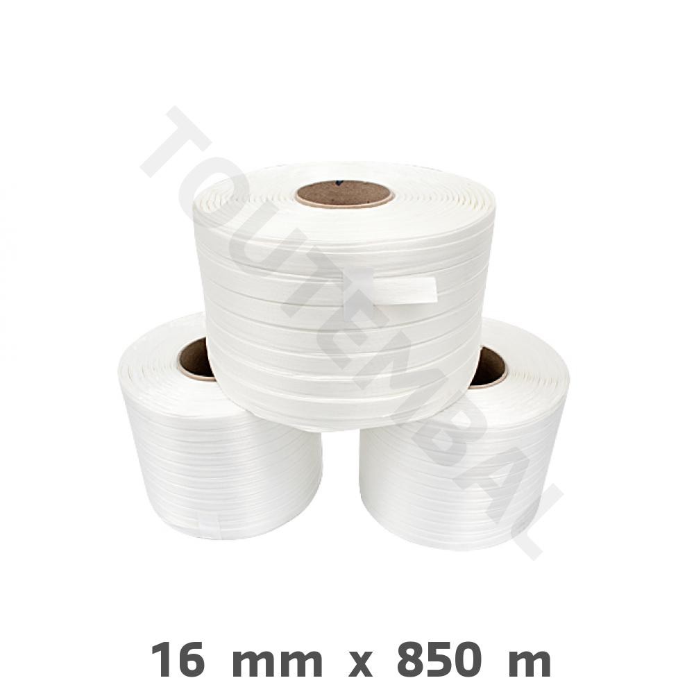 Feuillard composite gainé 16 mm x 850 m en textile haute résistance pour cerclage